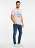 JACK & JONES PREMIUM GRAPHIC T-SHIRT FOR MEN | LIGHT PINK