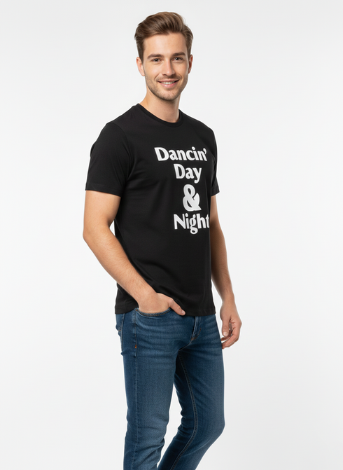 JACK & JONES MEN’S PREMIUM GRAPHIC T-SHIRT | BLACK