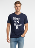 JACK & JONES ''THERE IS NO PLANET B'' PRINTED PREMIUM T-SHIRT FOR MEN | BLUE