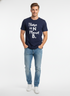 JACK & JONES ''THERE IS NO PLANET B'' PRINTED PREMIUM T-SHIRT FOR MEN | BLUE