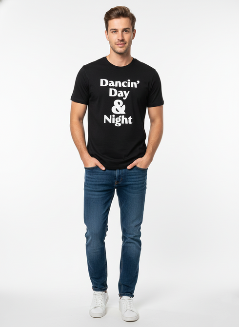JACK & JONES MEN’S PREMIUM GRAPHIC T-SHIRT | BLACK