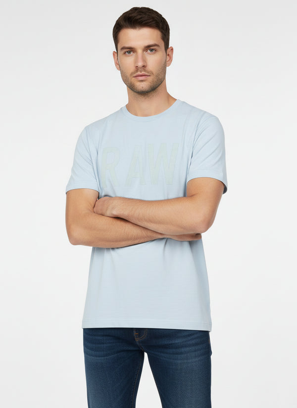 G-STAR RAW MEN’S PREMIUM LOGO T-SHIRT | LIGHT BLUE