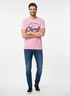 JACK & JONES MEN'S PREMIUM GRAPHIC T-SHIR | PINK