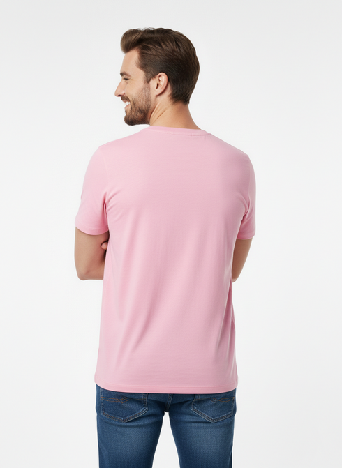 JACK & JONES MEN'S PREMIUM GRAPHIC T-SHIR | PINK