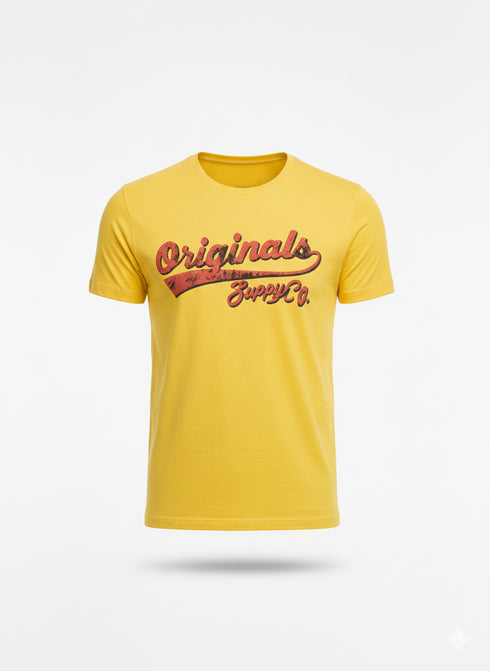 JACK & JONES ORIGINALS MEN'S GRAPHIC T-SHIRT | YELLOW
