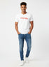 JACK & JONES PRINTED ROUND NECK T-SHIRT FOR MEN - '' TAKE WHAT YOU NEED'' | WHITE