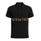 BALMAIN TEXT REVERSE EMBROIDERY POLO SHIRT | BLACK