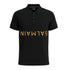 BALMAIN TEXT REVERSE EMBROIDERY POLO SHIRT | BLACK