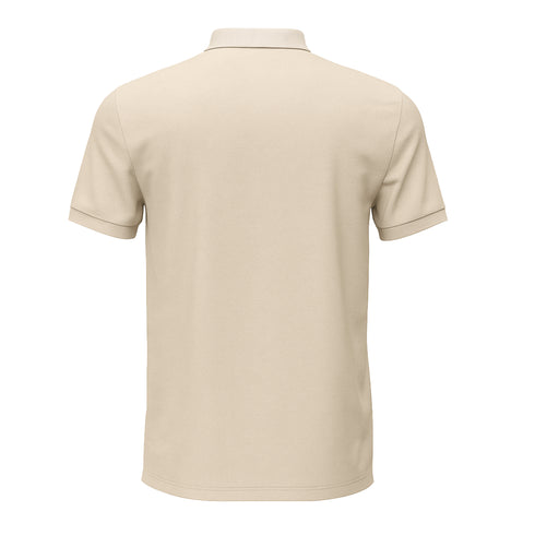 BALMAIN TEXT REVERSE EMBROIDERY POLO SHIRT | CREAM