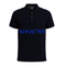 BALMAIN TEXT REVERSE EMBROIDERY POLO SHIRT | NAVY BLUE