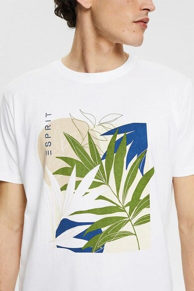 ESPRIT MEN T-SHIRT PRINT REGULER | WHITE