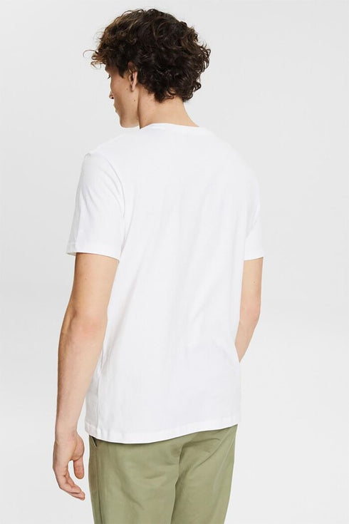 ESPRIT MEN T-SHIRT PRINT REGULER | WHITE
