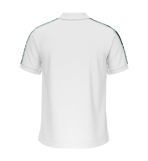 PRADA PIQUE MEN'S PLAIN TRIANGLE LOGO POLO | WHITE