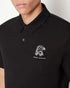 ARMANI EXCHANGE AX navy logo print polo shirt – stylish and premium.