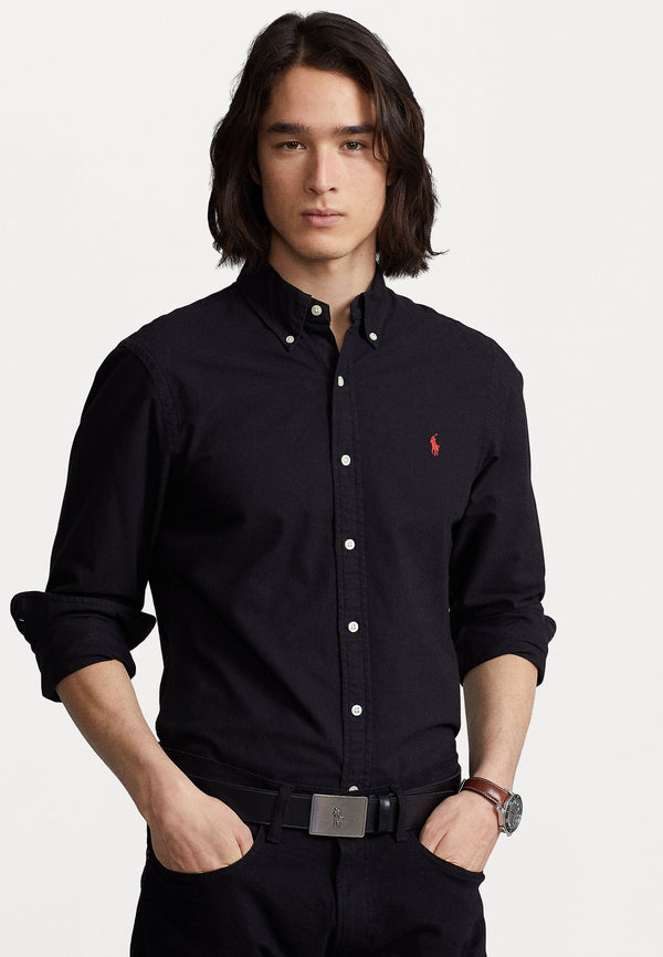 POLO RALPH LAUREN SLIM FIT OXFORD SHIRT | BLACK