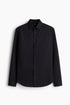 H&M SLIM FIT COTTON SHIRT | BLACK