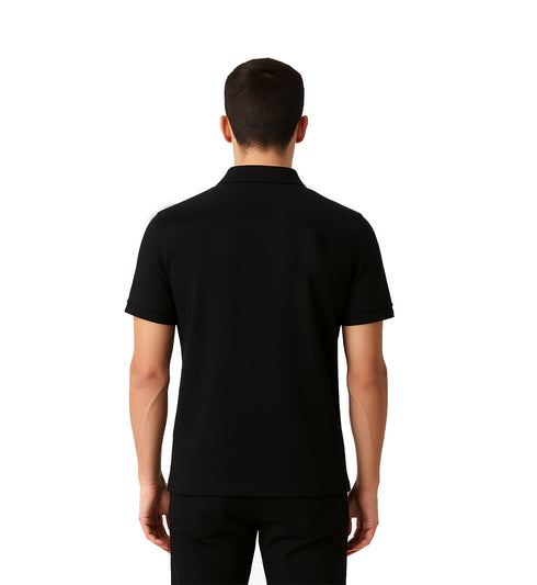 PRADA PIQUE MEN'S POLO EMBROIDERY LOGO | BLACK
