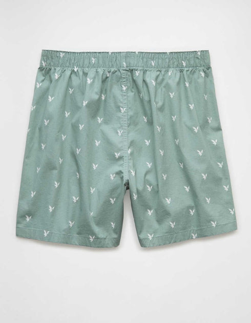 AMERICAN EAGLE MEN'S TINY EAGLES STRETCH BOXER SHORT | LIGHT GREEN