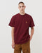 CARHARTT WIP S/S RELAXED FIT CHASE T-SHIRT | CORVINA / MAROON