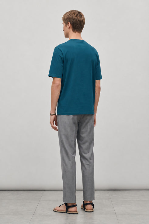 HERMES PARIS T-SHIRT LUXURY MERCERIZED COTTON | TEAL