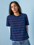 INEXTENSO WOMEN'S PREMIUM COTTON CASUAL T-SHIRT | NAVY