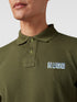 HUGO BOSS COTTON - PIQUE POLO SHIRT WITH LOGO PRINT | OLIVE GREEN