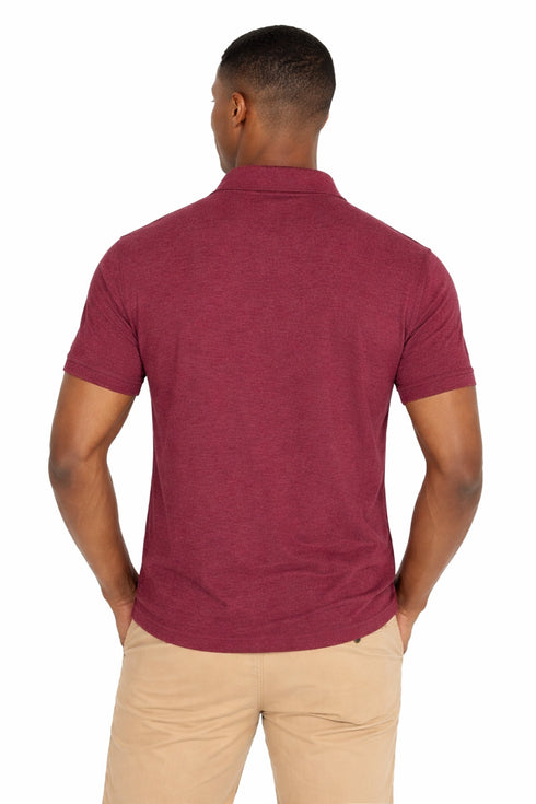 US POLO ASSN. GOLF PRO FIT SHORT SLEEVE POLO SHIRT | MAROON