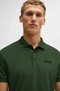 HUGO BOSS PADDY STRETCH-COTTON POLO SHIRT | OLIVE GREEN