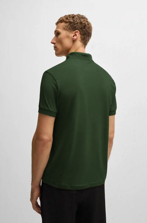 HUGO BOSS PADDY STRETCH-COTTON POLO SHIRT | OLIVE GREEN