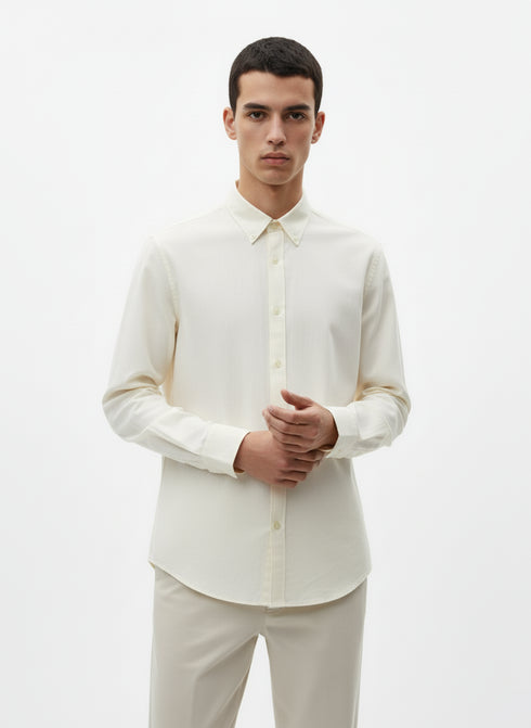 ZARA-STRETCH SHIRT-MEN | CREAM COLOR