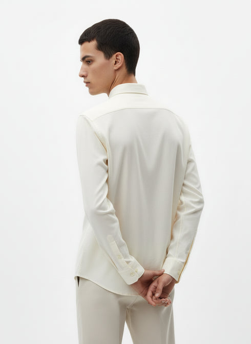 ZARA-STRETCH SHIRT-MEN | CREAM COLOR
