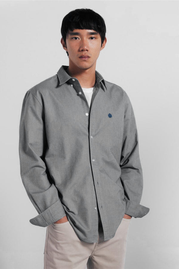 SPRINGFIELD OXFORD SHIRT – REGULAR FIT | LIGHT GREY