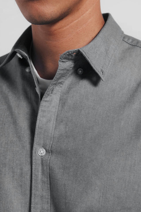 SPRINGFIELD OXFORD SHIRT – REGULAR FIT | LIGHT GREY