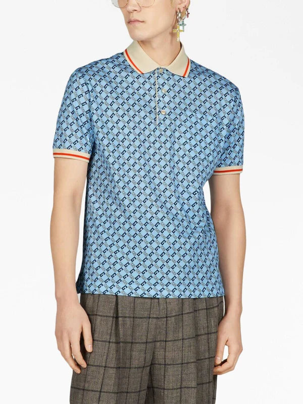 GUCCI GG POLO SHIRT | TURQUOISE / INORY