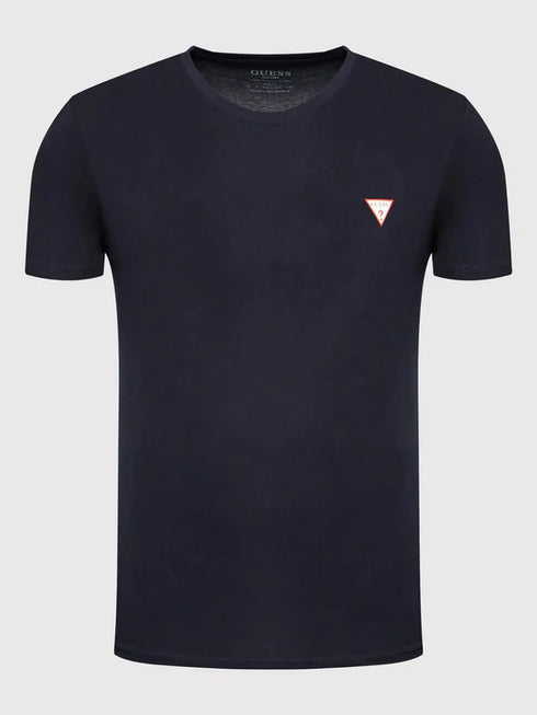 GUESS TEE SHIRT-SLIM FIT WITH TRIANGLE LOGO | NAVY BLUE