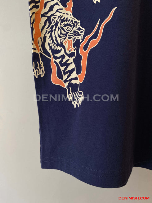 GUESS CLASSIC JAPANESS PRINT MEN'S T-SHIRT | DARK BLUE