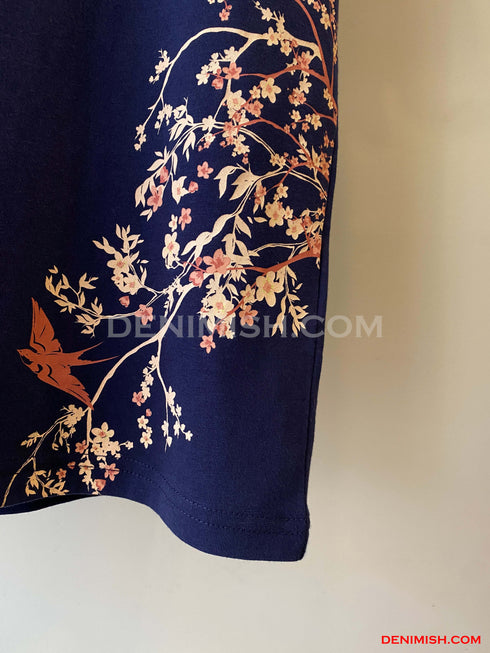 GUESS CLASSIC JAPANESS PRINT MEN'S T-SHIRT | DARK BLUE