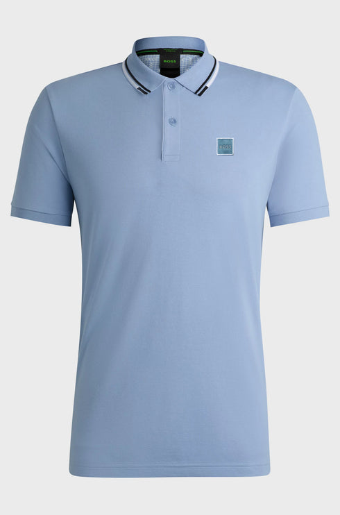 HUGO BOSS POLO SHIRT WITH EMBROIDERED LOGO | SKY BLUE