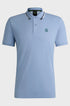 HUGO BOSS POLO SHIRT WITH EMBROIDERED LOGO | SKY BLUE