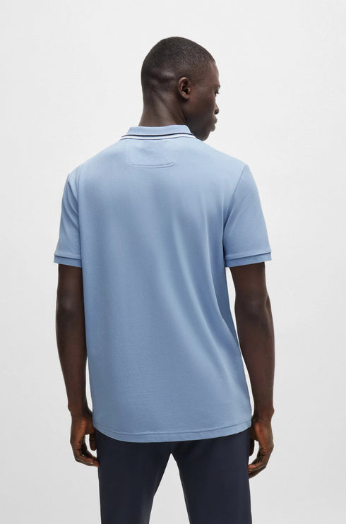 HUGO BOSS POLO SHIRT WITH EMBROIDERED LOGO | SKY BLUE