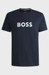 HUGO BOSS COTTON JERSEY REGULAR-FIT T-SHIRT WITH SPF 50+ UV PROTECTION | DARK BLUE