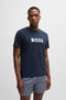 HUGO BOSS COTTON JERSEY REGULAR-FIT T-SHIRT WITH SPF 50+ UV PROTECTION | DARK BLUE