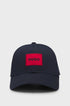HUGO BOSS COTTON-TWILL CAP WITH RED LOGO LABEL | NAVY BLUE