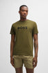 HUGO BOSS COTTON JERSEY REGULAR-FIT T-SHIRT WITH SPF 50+ UV PROTECTION | GREEN
