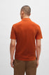 HUGO BOSS COTTON - PIQUE POLO SHIRT WITH LOGO PRINT | WINE COLOR