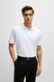 HUGO BOSS - MERCERISED-COTTON POLO SHIRT WITH EMBROIDERED DOUBLE MONOGRAM | WHITE