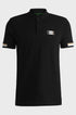 HUGO BOSS PADDY OPEN POLO SHIRT | BLACK