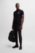 HUGO BOSS PADDY OPEN POLO SHIRT | BLACK