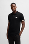 HUGO BOSS PADDY OPEN POLO SHIRT | BLACK