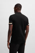 HUGO BOSS PADDY OPEN POLO SHIRT | BLACK
